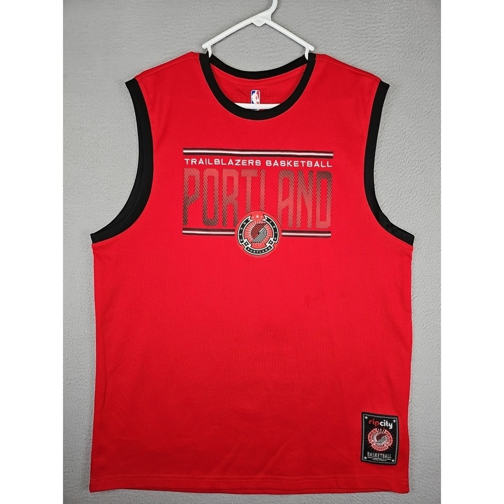 Damian Lillard Portland Trailblazers Rip City Jersey Men's Size Large Red NBA